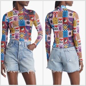 Sold Out! Dressed in LALA - Patchwork Lala World Mesh Top - S